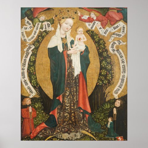 Virgin and Child on a Crescent Moon from Destna Poster