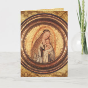 VIRGIN AND CHILD ,Parchment Holiday Card
