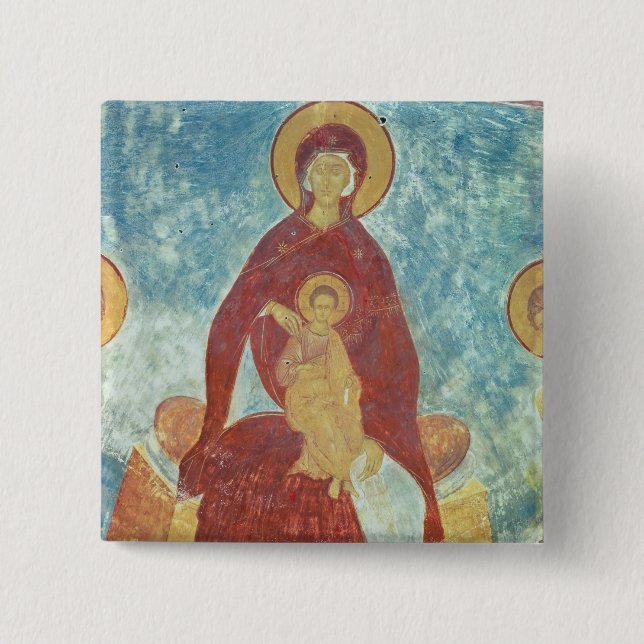 Virgin and Child Pinback Button (Front)