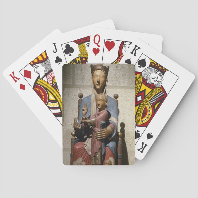 Virgin and Child, (polychrome wood) Poker Cards (Back)