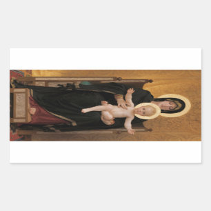 Virgin and Child Rectangular Sticker