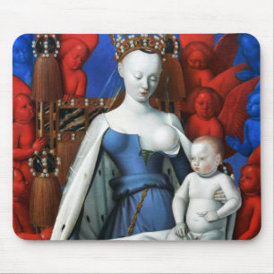 Virgin and Child surrounded by Angels - Fouquet Mouse Pad
