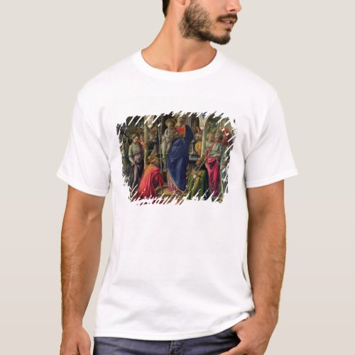 Virgin and Child surrounded by Angels T_Shirt