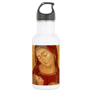 virgin and child water bottle