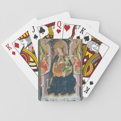 Virgin and Child with Angel Musicians Poker Cards