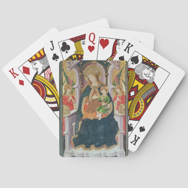 Virgin and Child with Angel Musicians Poker Cards (Back)