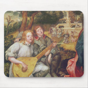 Virgin and Child with Angels Mouse Pad