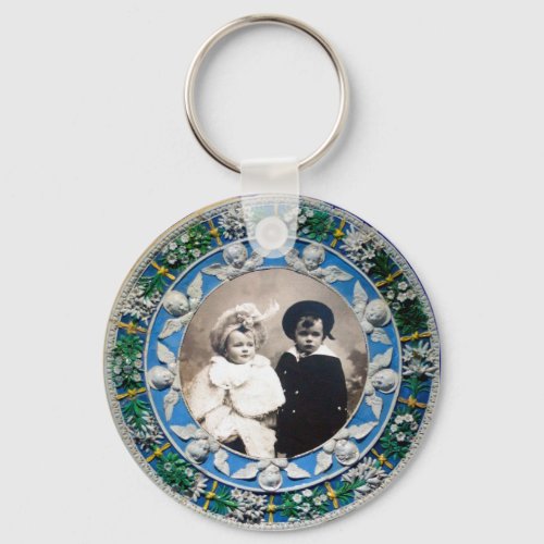 VIRGIN AND CHILD WITH ANGELS  PHOTO TEMPLATE KEYCHAIN