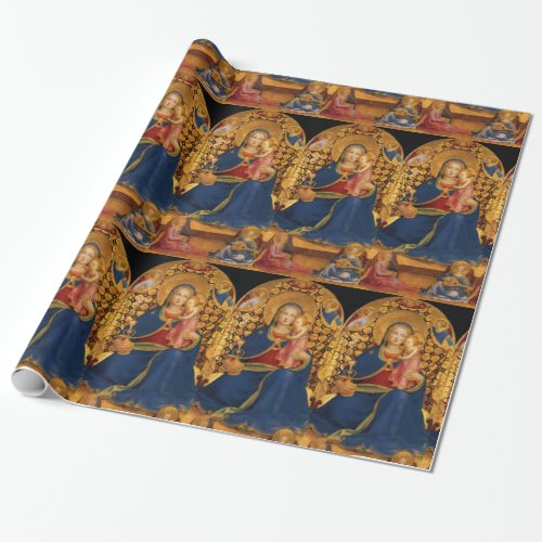 VIRGIN AND CHILD WITH ANGELS WRAPPING PAPER