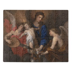 Virgin and Child with Music Making Angels Jigsaw Puzzle