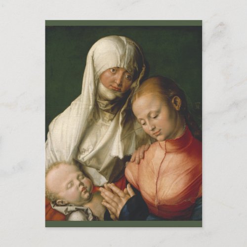 Virgin and Child with Saint Anne by Durer Postcard