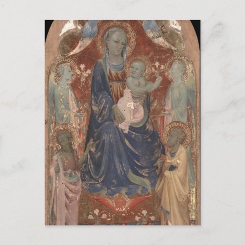 Virgin and Child with Saint John by Rossello Postcard