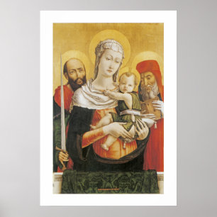 Virgin and Child with Saints Paul and Jerome Poster