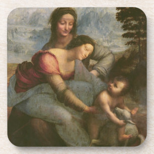 Virgin and Child with St. Anne, c.1510 Beverage Coaster