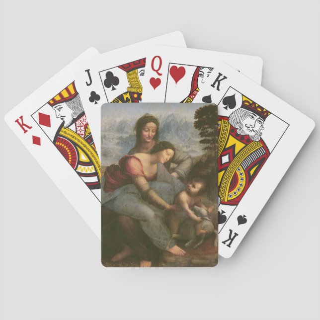 Virgin and Child with St. Anne, c.1510 Poker Cards (Back)
