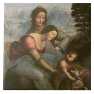 Virgin and Child with St. Anne, c.1510 Tile