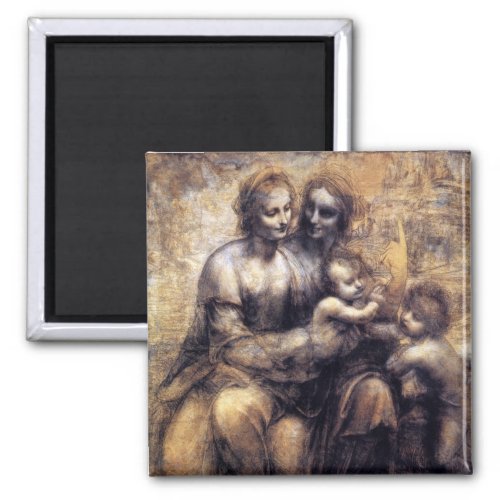 Virgin and Child with St Anne sketch Magnet