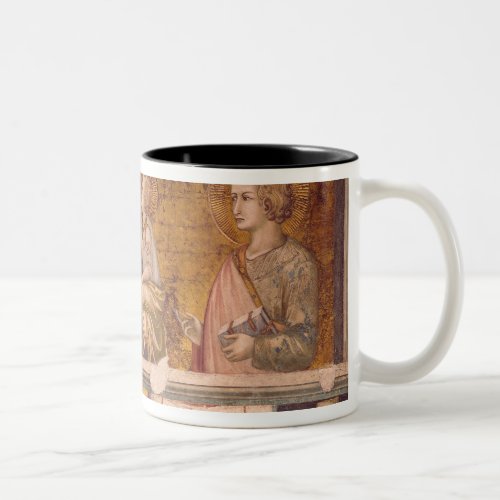Virgin and Child with St Francis and St John Two_Tone Coffee Mug