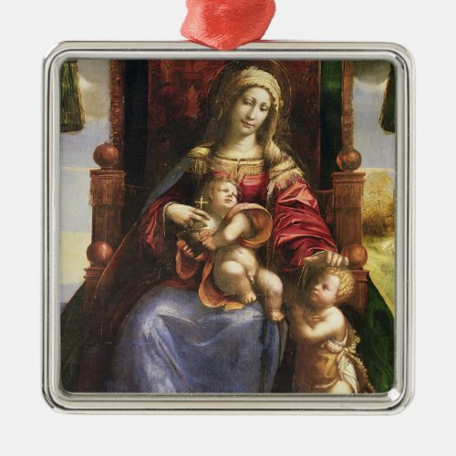 Virgin and Child with the infant St John Metal Ornament