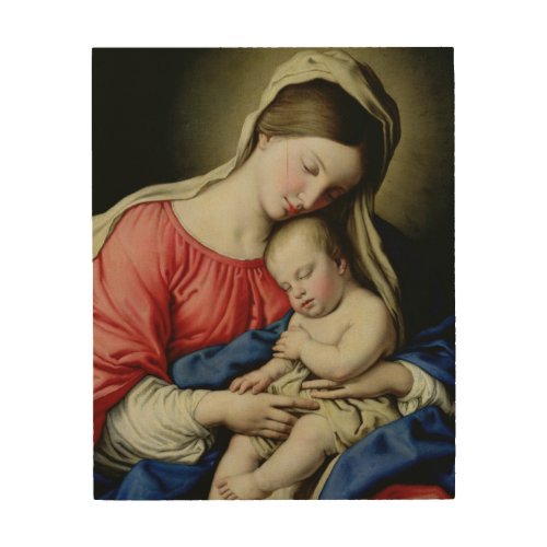 Virgin and Child Wood Wall Art