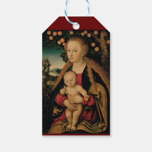 Virgin Child Under Apple Tree Cranach Gift Tags