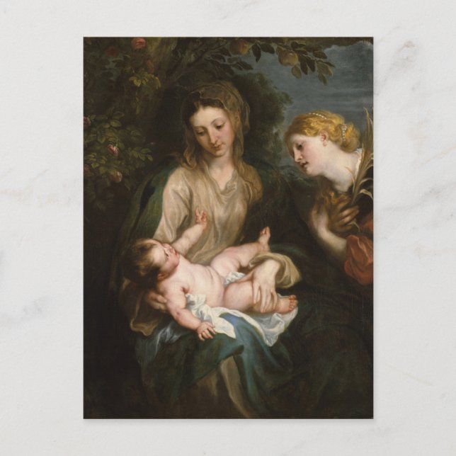 Virgin & Child with Saint Catherine of Alexandria Postcard (Front)