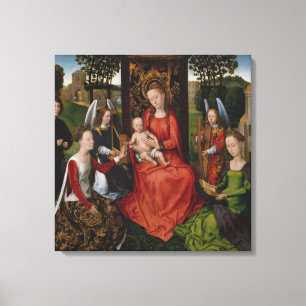 Virgin & Child with Saints Catherine of Alexandria Canvas Print