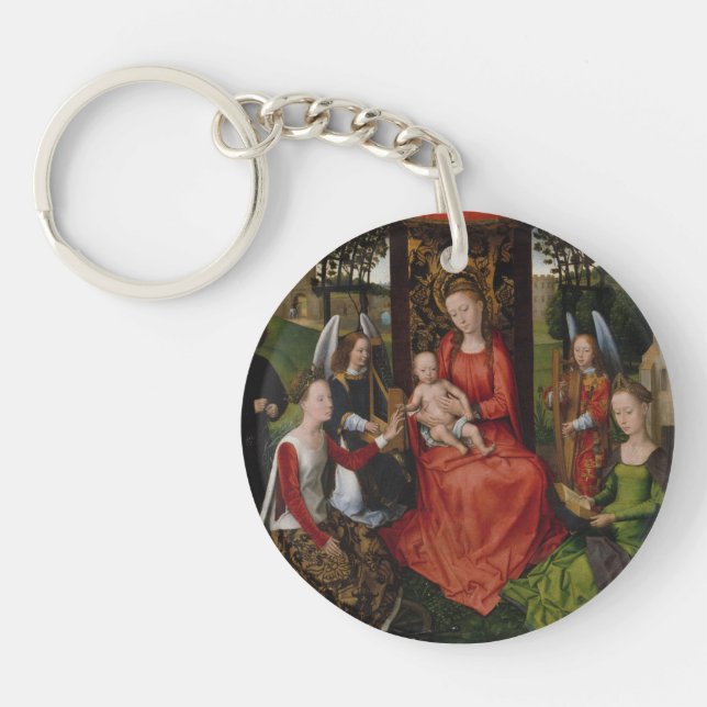 Virgin & Child with Saints Catherine of Alexandria Keychain (Front)