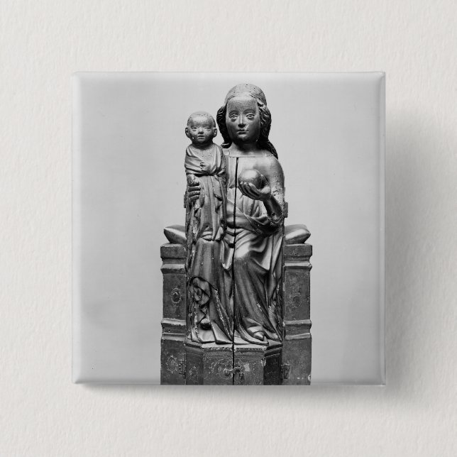 Virgin  closed, early 15th century button (Front)