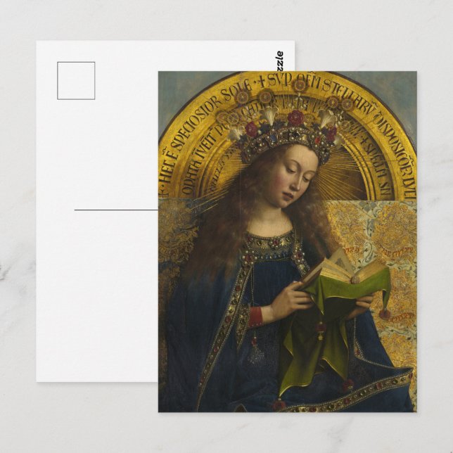 Virgin Enthroned, The Ghent Altarpiece Postcard (Front/Back)