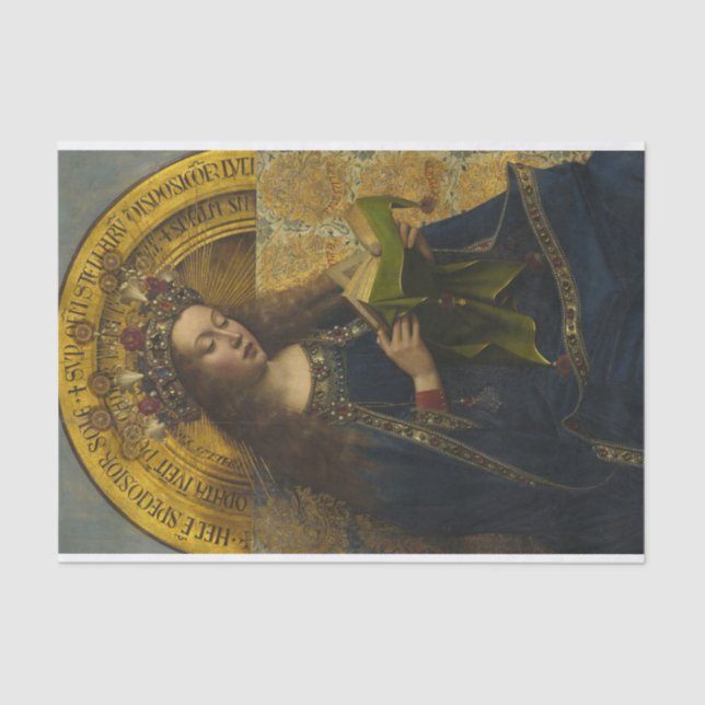 Virgin Enthroned, The Ghent Altarpiece Tissue Paper (Front)