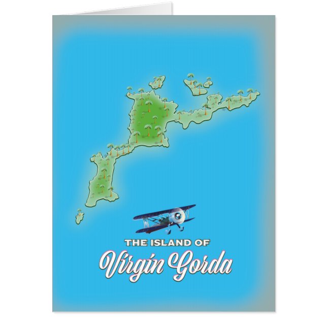 Virgin Gorda Map Card (Front)