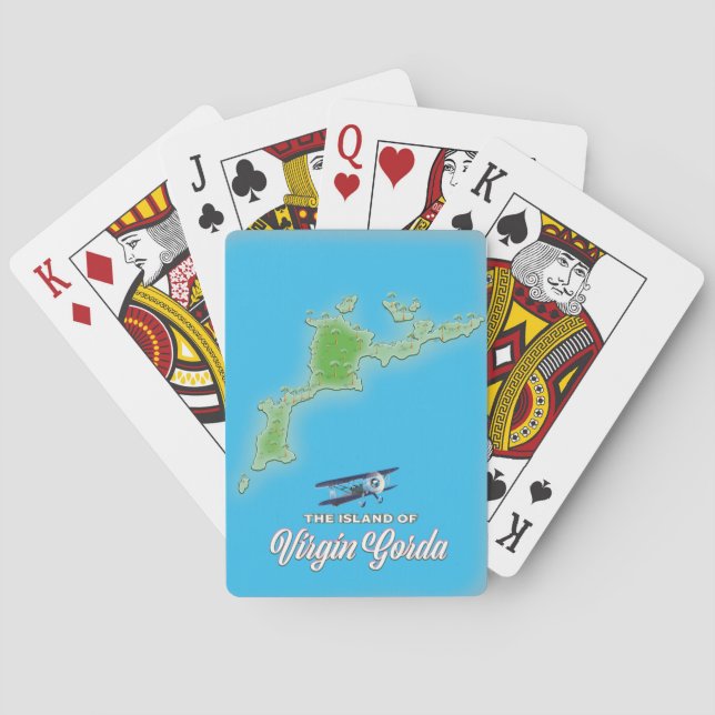 Virgin Gorda Map Poker Cards (Back)