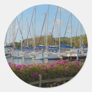 Virgin Gorda Yacht Harbor Classic Round Sticker