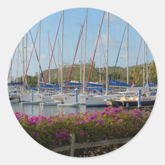 Virgin Gorda Yacht Harbor Classic Round Sticker (Front)