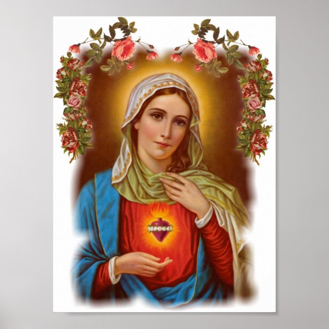 Virgin holy mother Mary, saint mary,vintage Poster (Front)