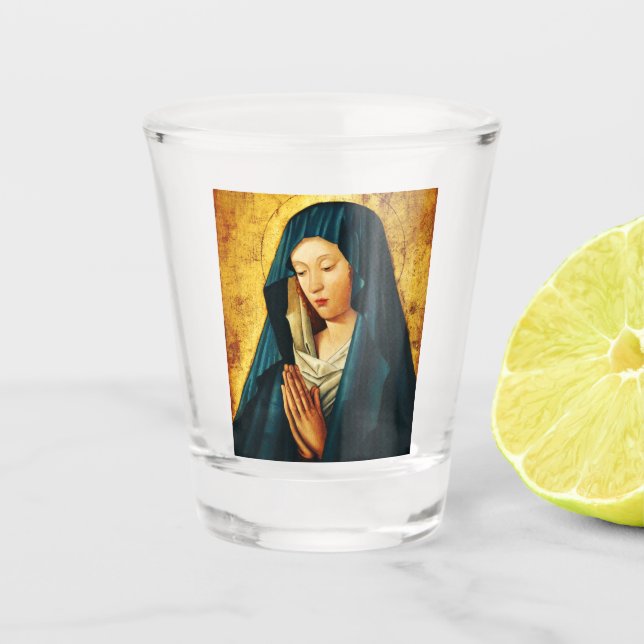 Virgin in prayer of Riga Shot Glass (Front)