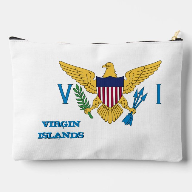 Virgin Islands bag, US Virgin Islands flag Accessory Pouch (Back)