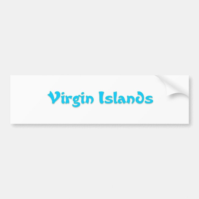 Virgin Islands Bumper Sticker (Front)