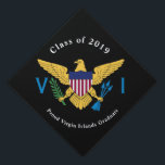 Virgin Islands Flag Graduate Graduation Cap Topper<br><div class="desc">Personalize it. What a way to show Virgin Islands pride and strength by wearing the US Virgin Islands flag on your graduation Cap Topper. This can be worn by graduates that want to express how they feel about their island.</div>