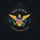Virgin Islands Flag Graduate Graduation Cap Topper<br><div class="desc">Personalize it. What a way to show Virgin Islands pride and strength by wearing the US Virgin Islands flag on your graduation Cap Topper. This can be worn by graduates that want to express how they feel about their island.</div>