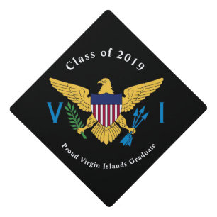 Virgin Islands Flag Graduate Graduation Cap Topper