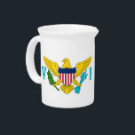 Virgin Islands Flag Pitcher<br><div class="desc">Add a touch of island elegance to your beverage service with our pitcher featuring the flag of the Virgin Islands! Designed to merge functionality with cultural pride, this Virgin Islands-themed pitcher is more than just a drinkware item; it’s a celebration of the territory’s vibrant heritage. The refined design prominently displays...</div>