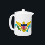 Virgin Islands Flag Teapot<br><div class="desc">Elevate your tea time with our teapot featuring the flag of the Virgin Islands! Designed to blend elegance with cultural pride, this Virgin Islands-themed teapot is more than just a functional item; it’s a celebration of the territory’s vibrant heritage. The sophisticated design prominently displays the iconic flag of the Virgin...</div>