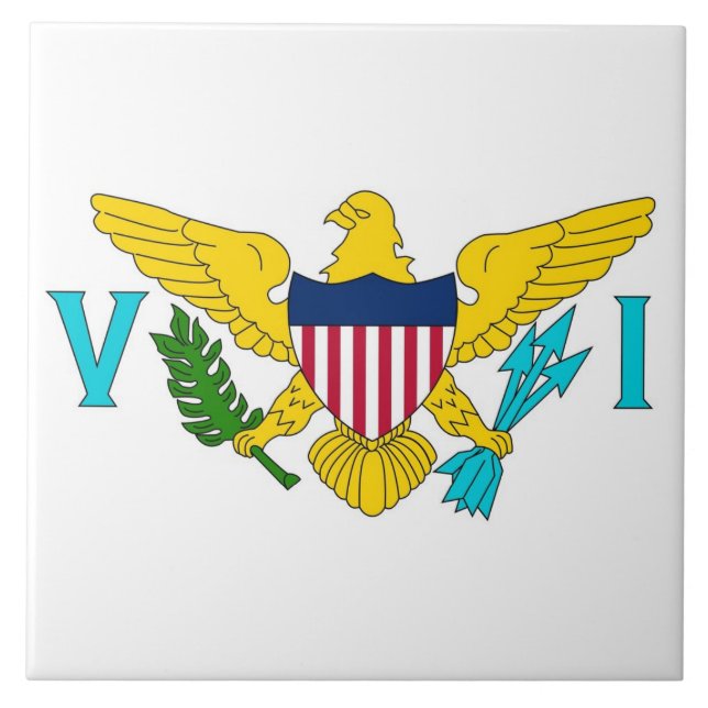 Virgin Islands Flag Tile (Front)