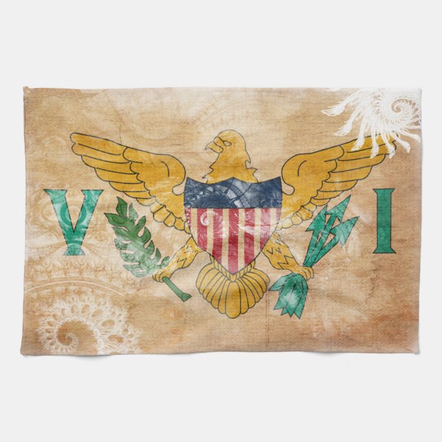Virgin Islands Flag Towel (Horizontal)