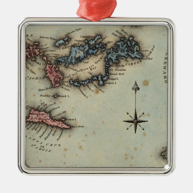 Virgin Islands Metal Ornament (Front)
