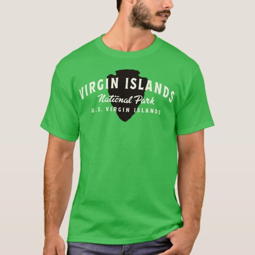 Virgin Islands National Park Arched Text Tan T_Shirt