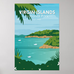 Virgin Islands National Park Boating Vintage Poster