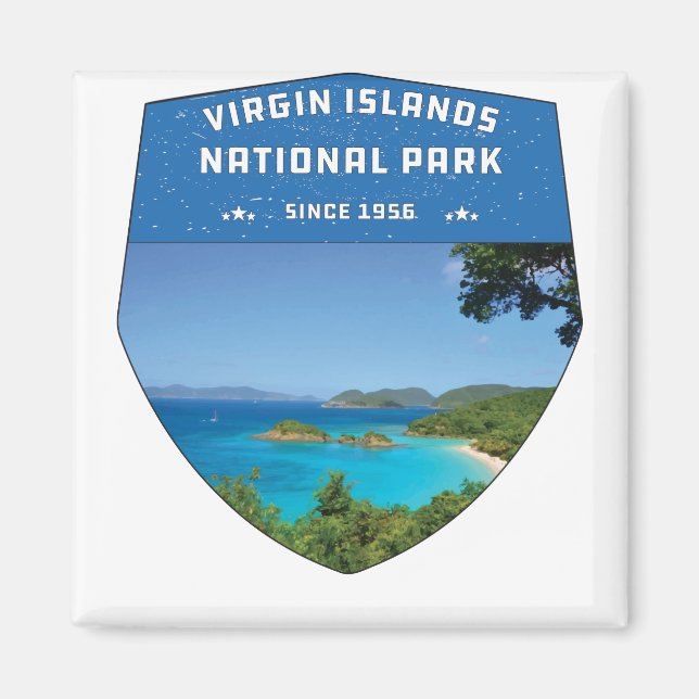 Virgin Islands National Park Classic Vintage Retro Magnet (Front)